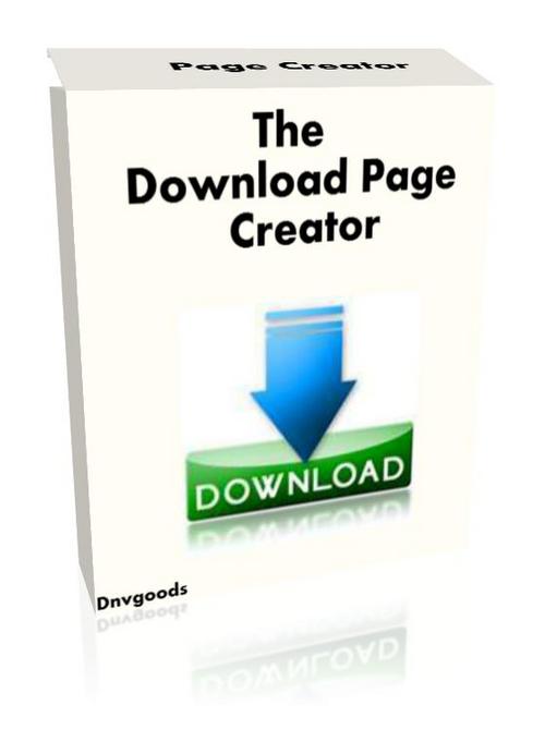 Product picture The Download Page Creator
